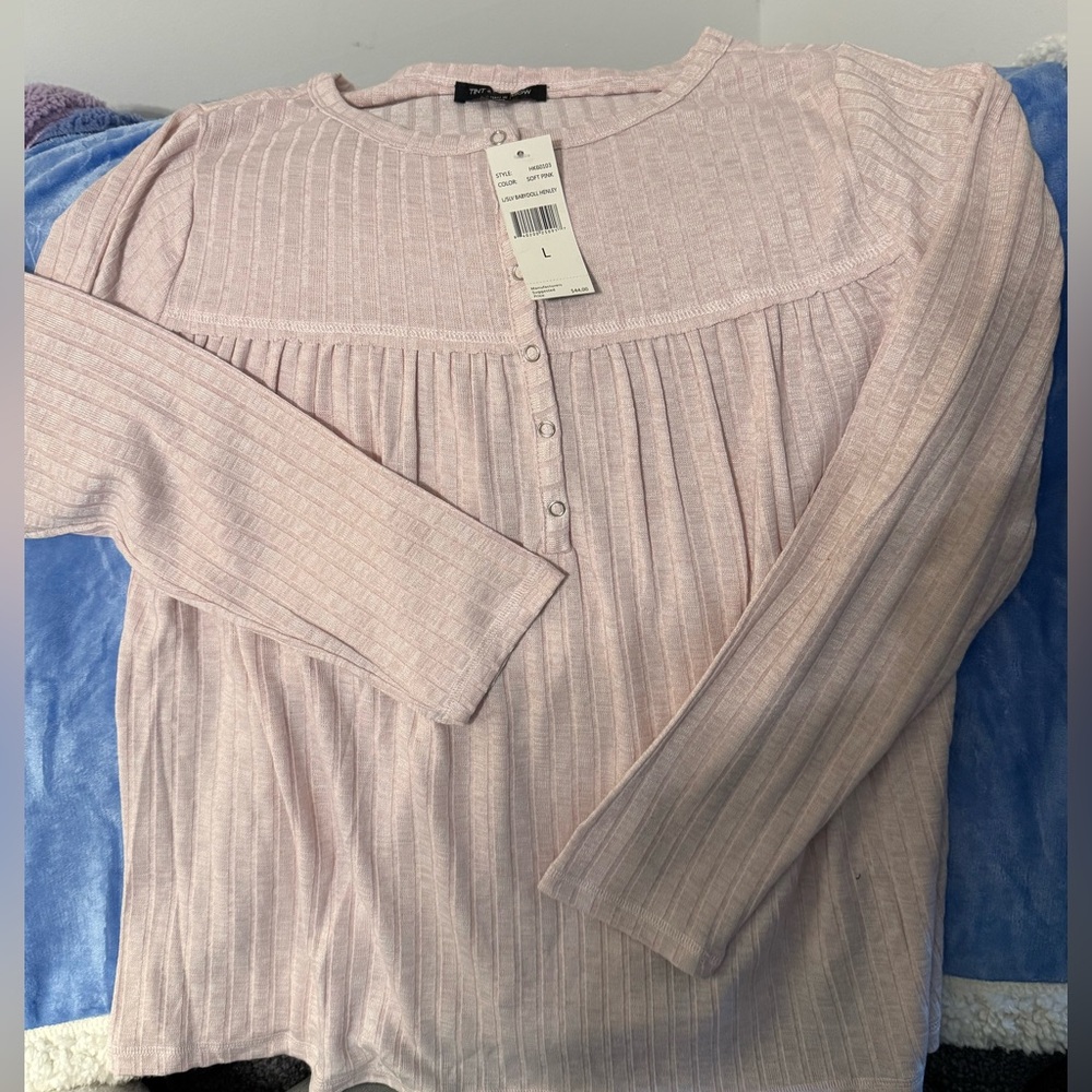 Women's Pink Long Sleeve Top